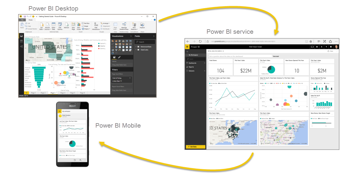 Different Power BI versions